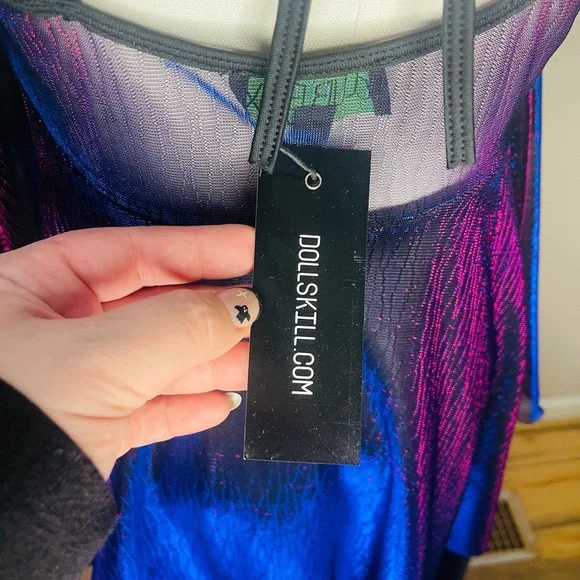 DOLLS KILL - CLUB EXX F is for FAIRYS dress NWT - Picture 7 of 8